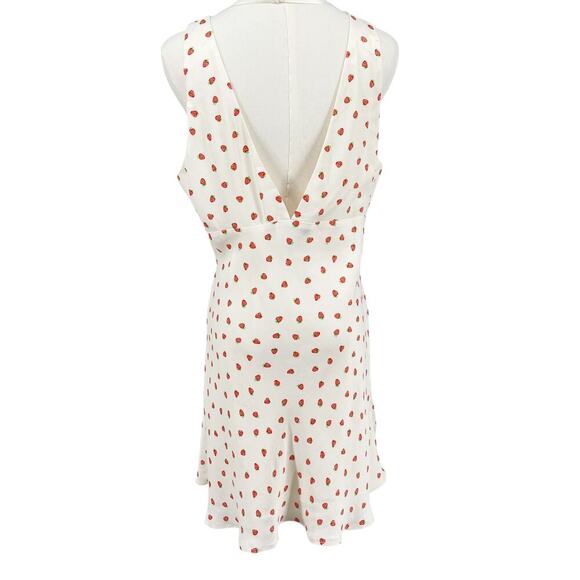 Zara Viral Strawberry Mini Dress Summer V Neck Size Large - Picture 12 of 14